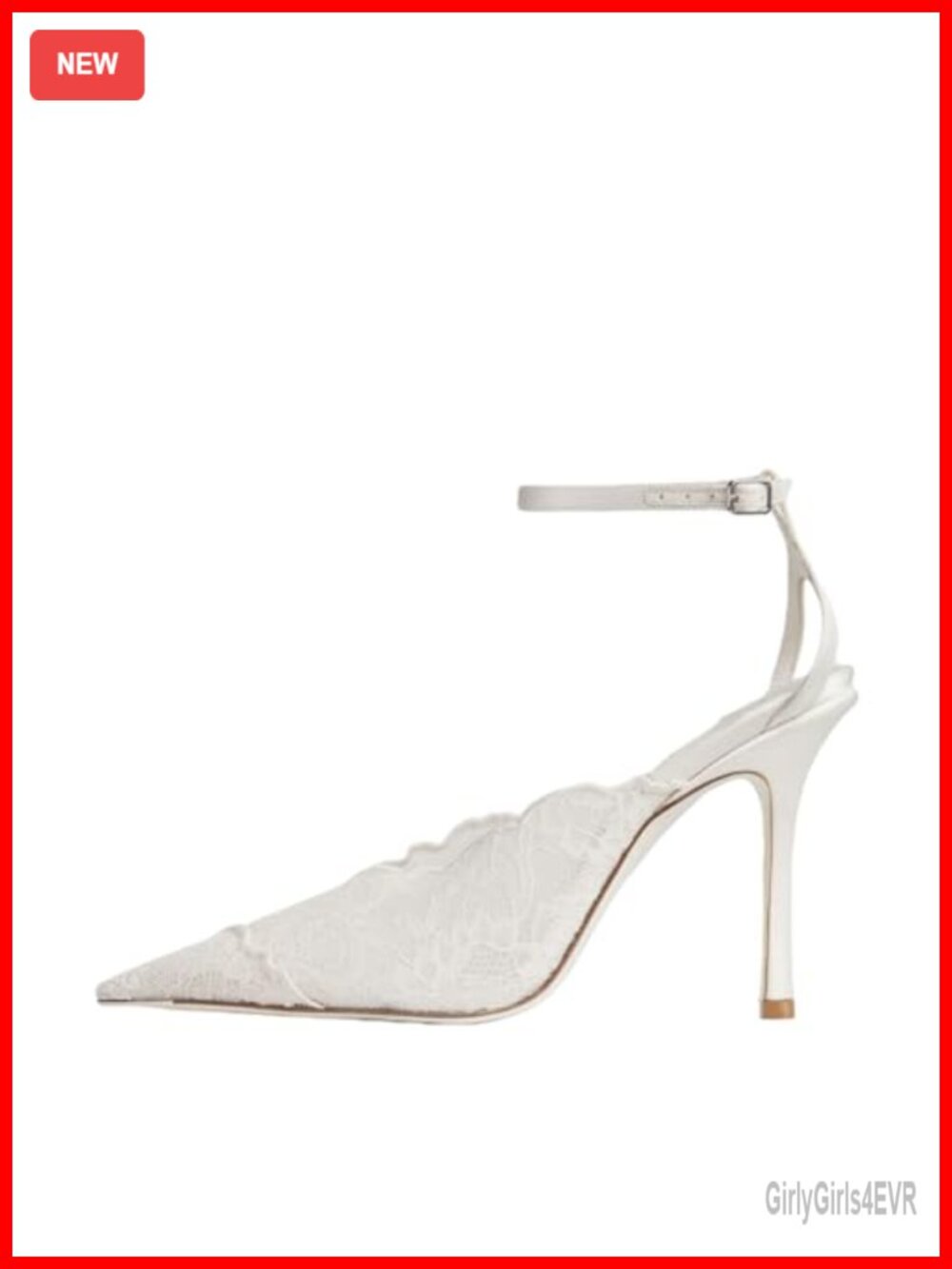 Mesh Floral Embroidered Slingback Heels Pointed Toe Kitten Heel Pumps